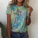 Blusa Feminina Manga Curta Floral