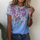 Blusa Feminina Manga Curta Floral