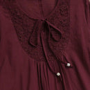 Blusa Feminina Manga 3/4 Renda Ághata