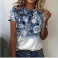 Blusa Feminina Manga Curta Floral