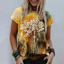 Blusa Feminina Manga Curta Floral
