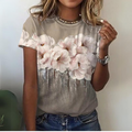Blusa Feminina Manga Curta Floral