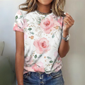 Blusa Feminina Manga Curta Floral