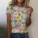 Blusa Feminina Manga Curta Floral
