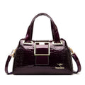Bolsa De Couro Feminina Crossbody Padrão Crocodilo - Croco Clutch