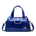 Bolsa De Couro Feminina Crossbody Padrão Crocodilo - Croco Clutch