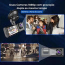 Câmera Veicular com Visão Noturna IR, Gravação em Loop e Tela IPS de 2" 1080P