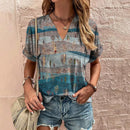 Blusa Feminina Manga Curta Retro