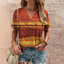 Blusa Feminina Manga Curta Retro