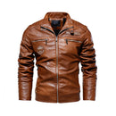 Jaqueta Masculina de Couro Motociclista