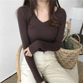 Sueter Tricot Feminino - Gola V
