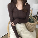 Sueter Tricot Feminino - Gola V