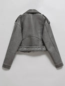 Jaqueta de Couro Feminina - Biker Retro