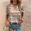Blusa Feminina Manga Curta Retro
