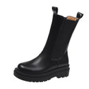 Bota Feminina Coturno Tratorada de Couro