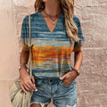 Blusa Feminina Manga Curta Retro