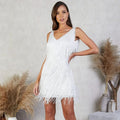 Vestido Curto Franja Festa Ricka
