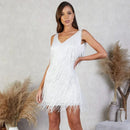 Vestido Curto Franja Festa Ricka